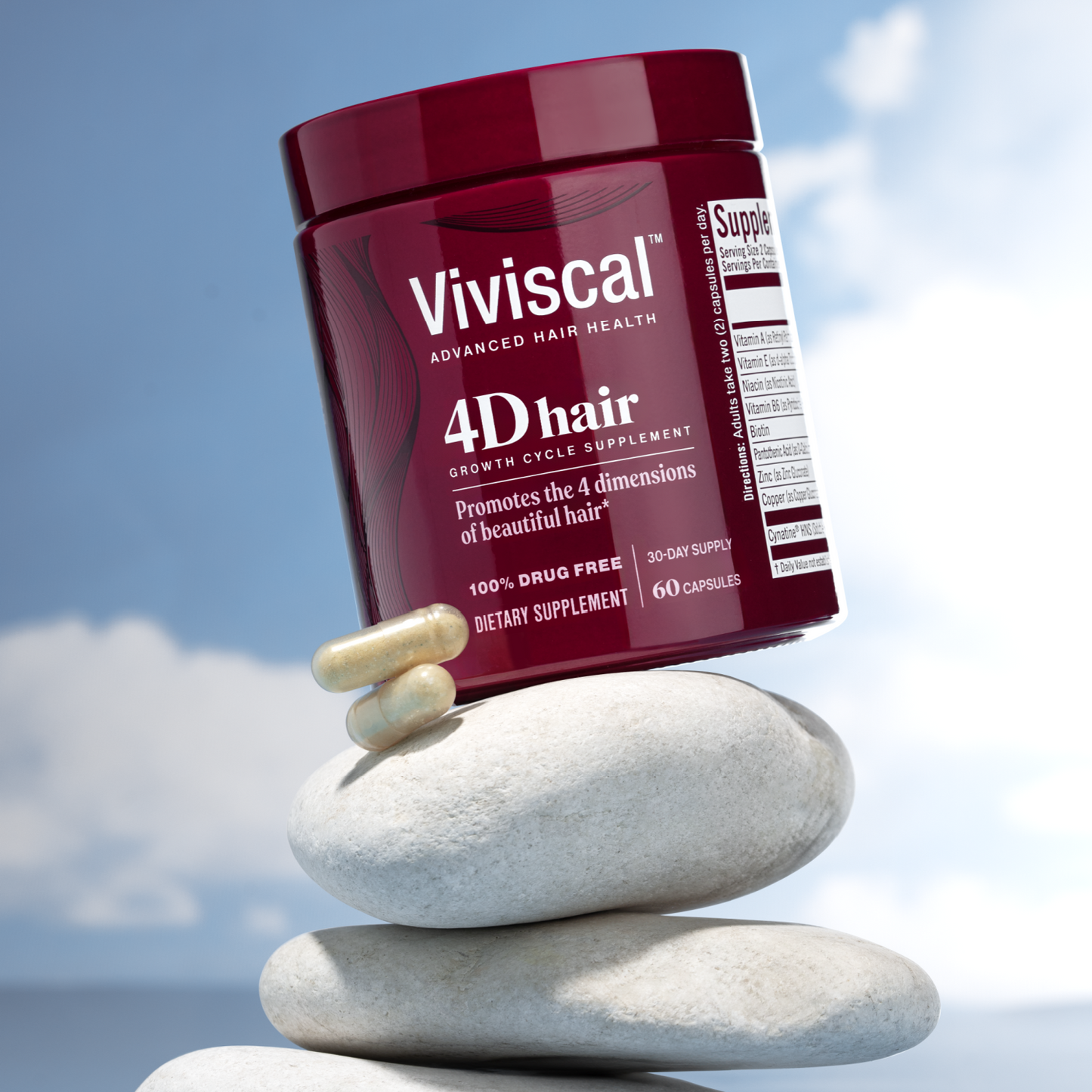 Viviscal 4D Hair Growth Cycle Capsules Supplements for Women 60 Count