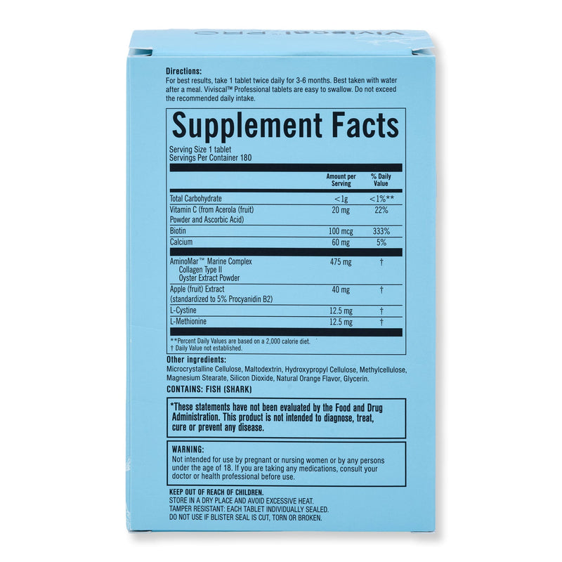 Viviscal Professional Strength Hair Growth Supplement 180 Tablets 90 Day Supply